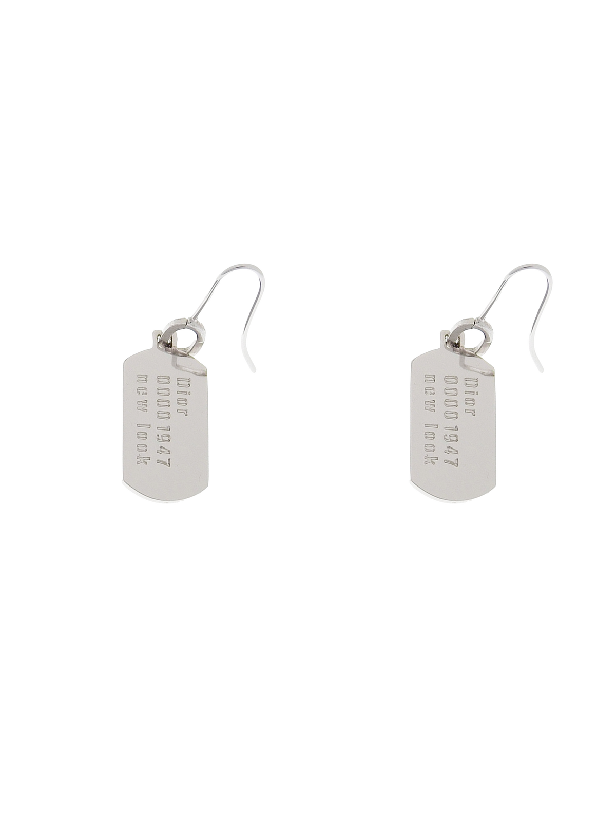 Christian Dior 2005 Dog Tag Earrings
