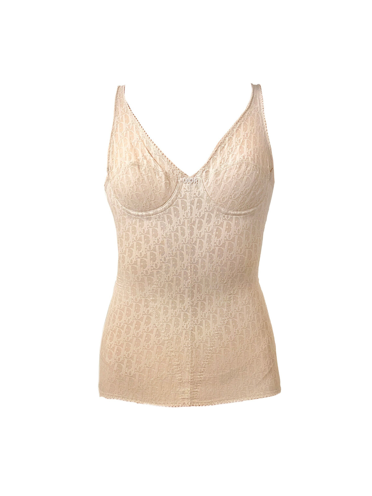 Christian Dior 2000s Biege Monogram Bodysuit