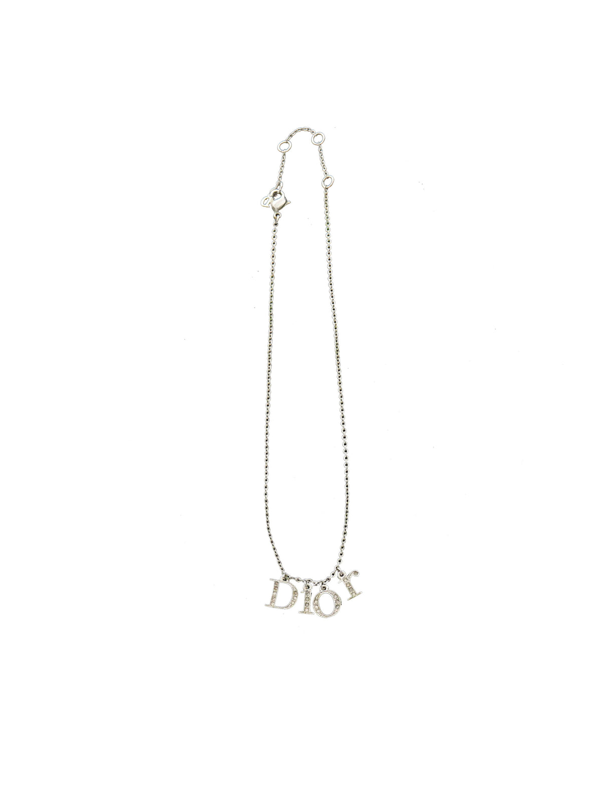 Christian Dior 2000s Silver Crystal Necklace