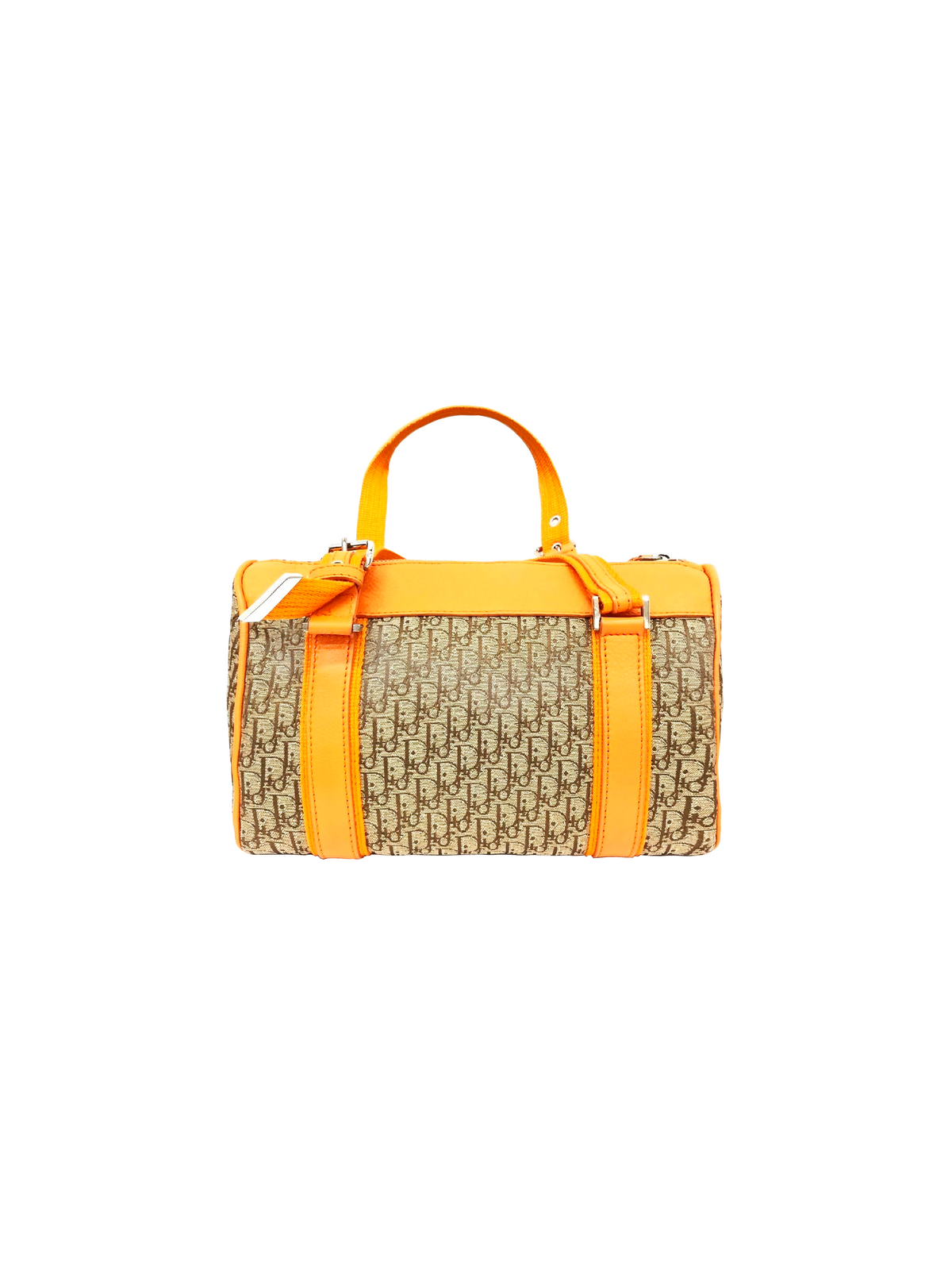 Christian Dior 2000s Orange Leather Trotter Bag