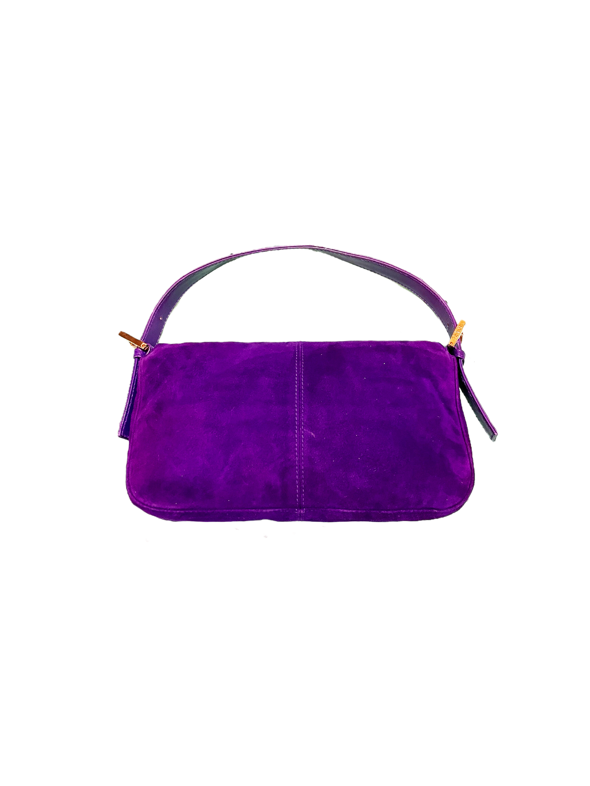 Fendi 2009 Purple Suede Baguette