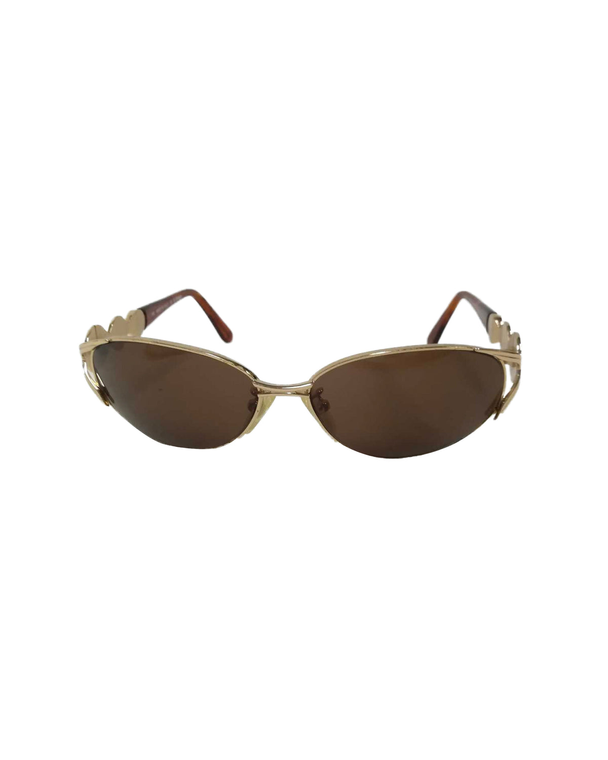 Fendi 2000s Logo Coin Gold Sunglasses