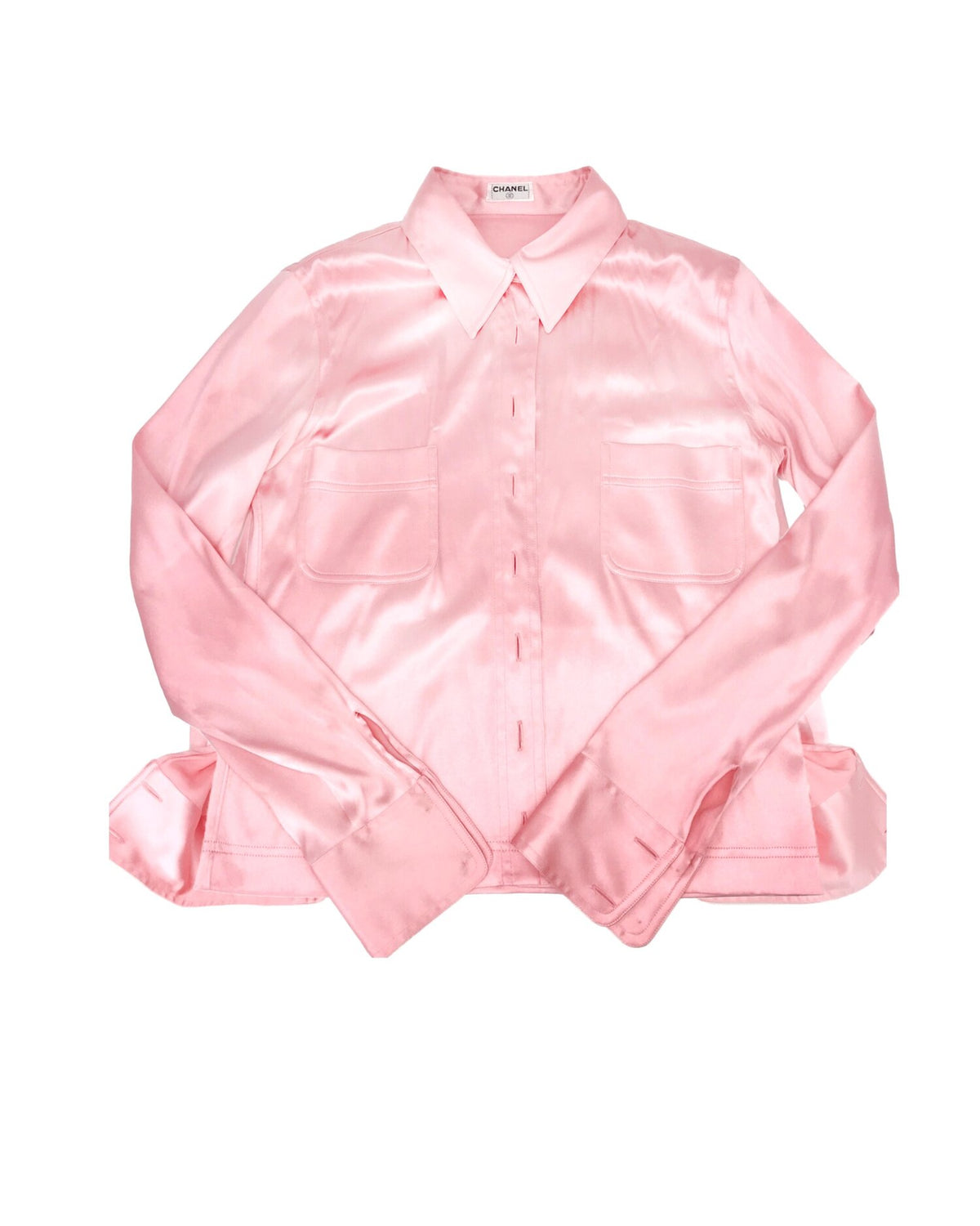 Chanel 2000s Pink Rare Silk Blouse