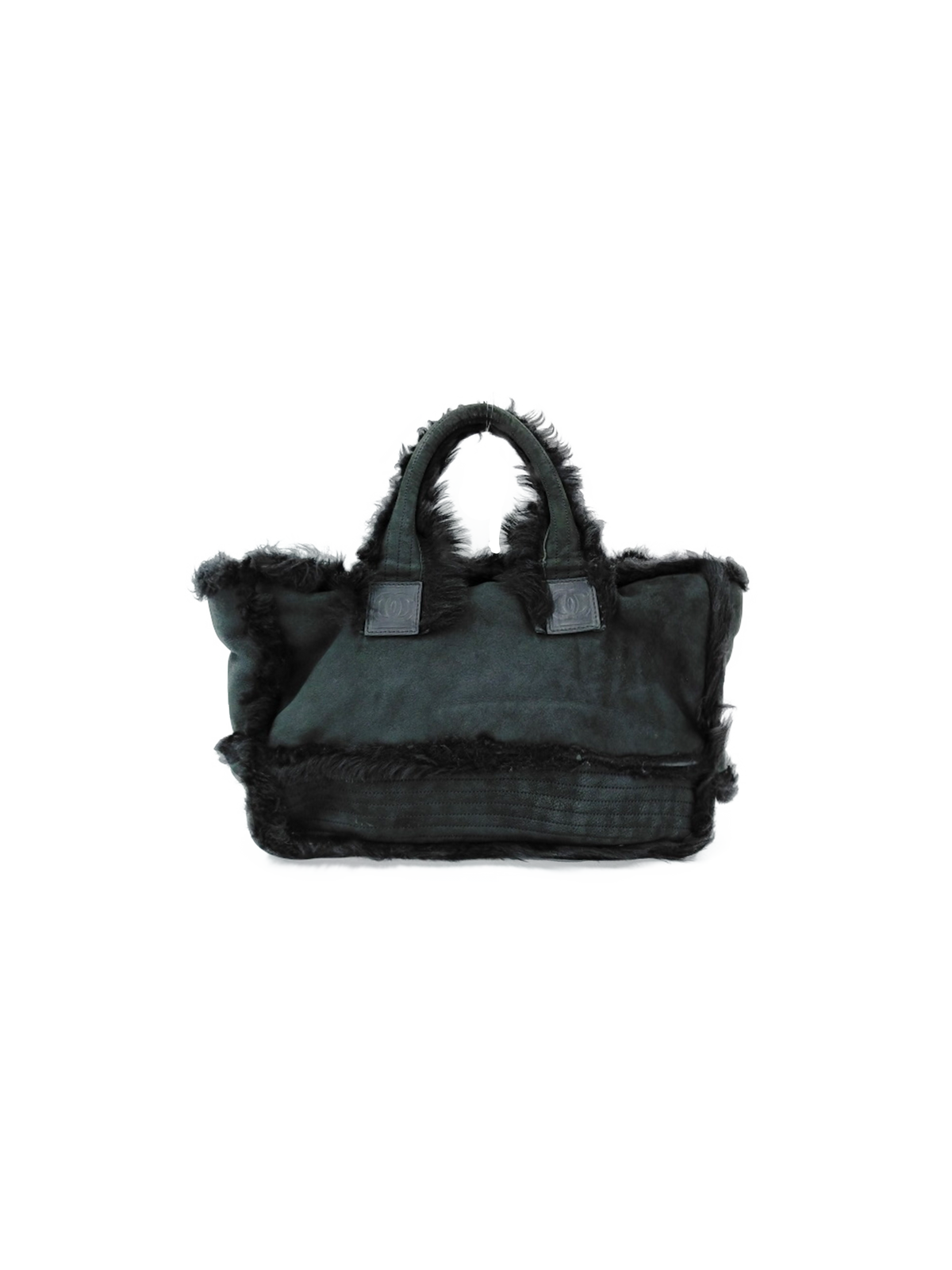 Chanel Sports Black Fur Small Tote