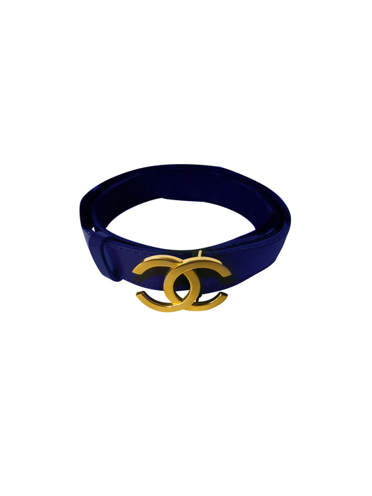 Chanel Navy and Gold Belt