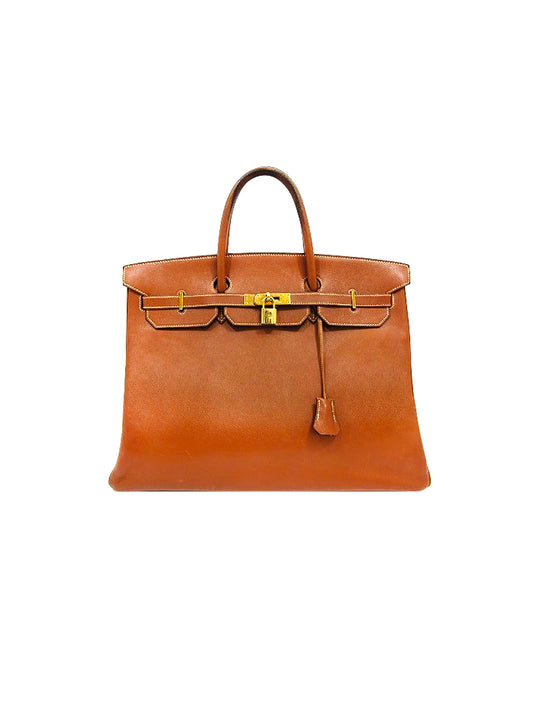 Hermès 2001 Birkin 40 Brown Gold Hardware Bag