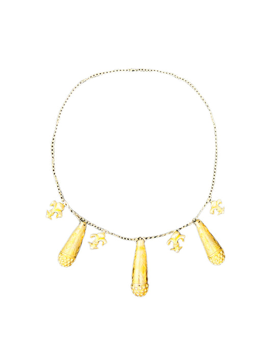 Jean Paul Gaultier 2000s Gold Crest Vintage Necklace