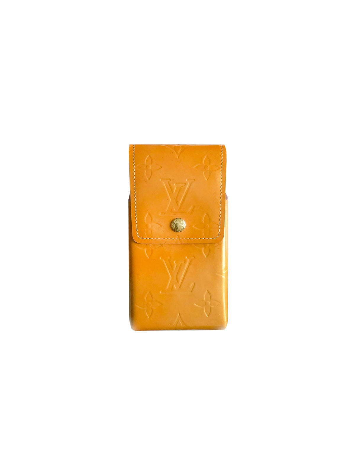 Louis Vuitton 2000s Yellow Cigarette Case (Strap Included)