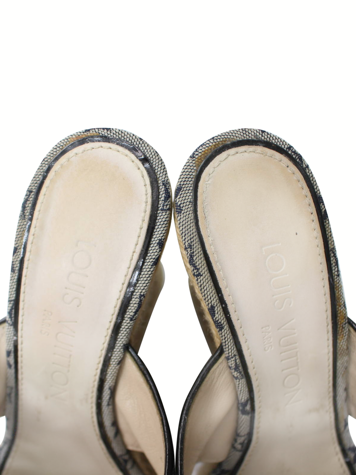 Louis Vuitton 2000s Gray Canvas Wedge