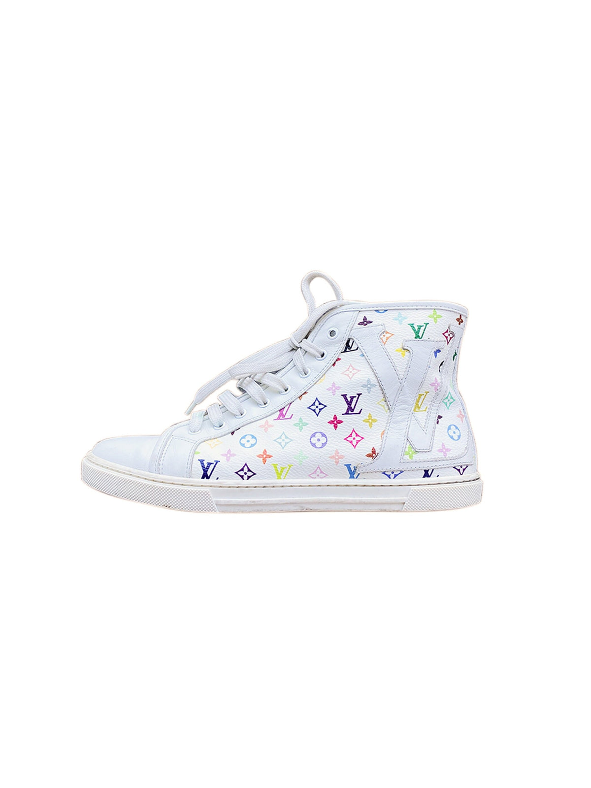 Louis Vuitton 2003 Murakami White Leather Sneakers