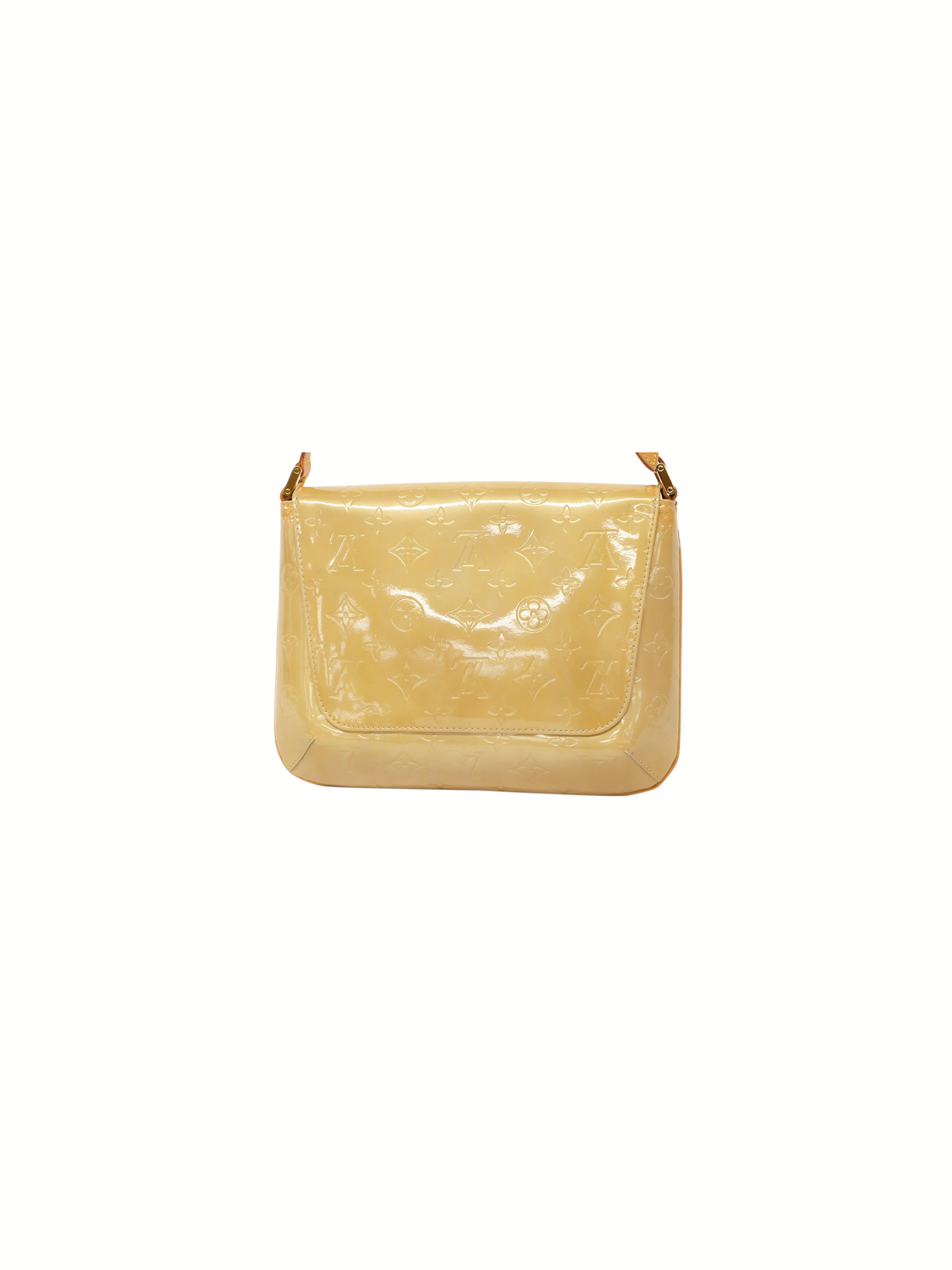 Louis Vuitton 2000s Yellow Vernis Shoulder Bag