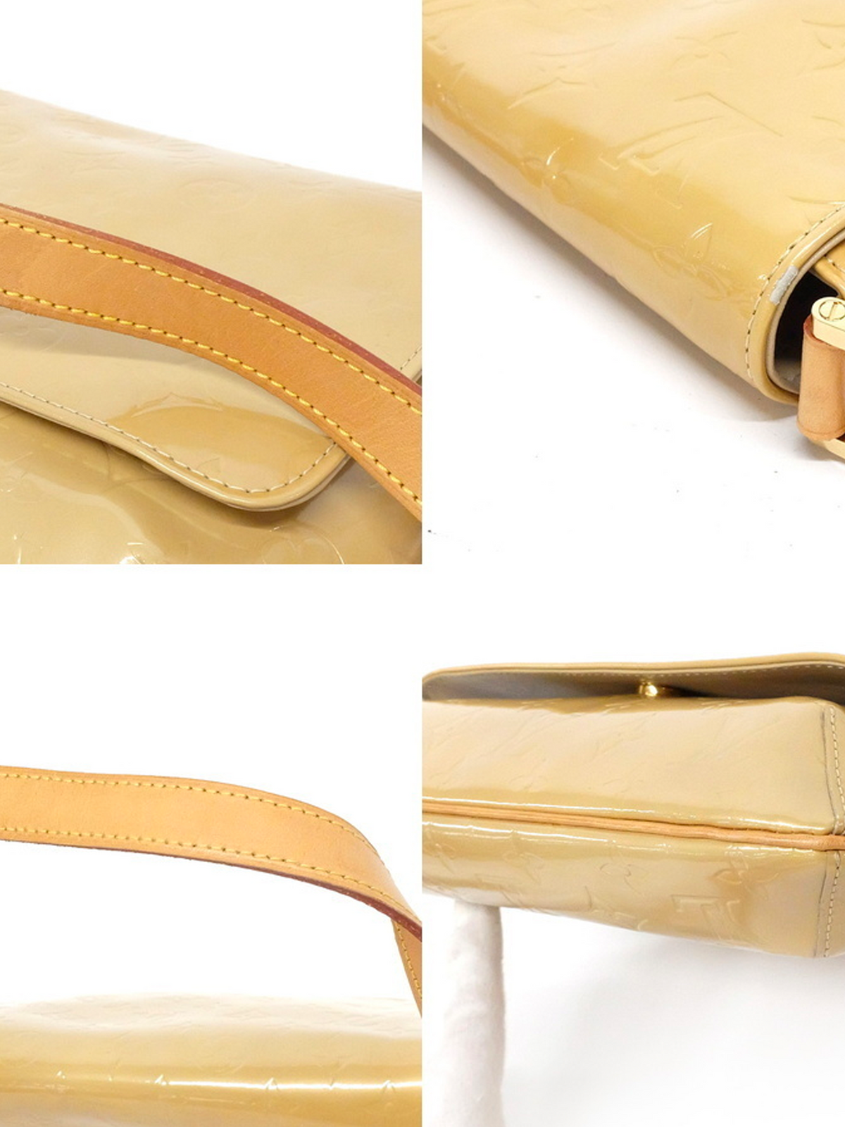 Louis Vuitton 2000s Yellow Vernis Shoulder Bag