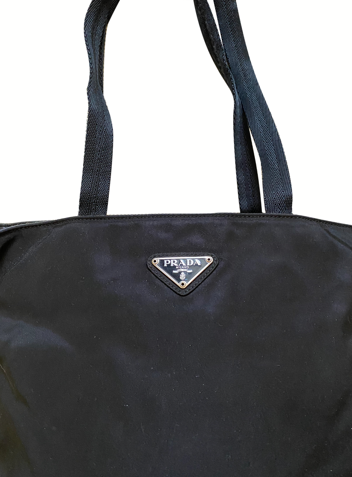 Prada 2000s Black Canvas Tote