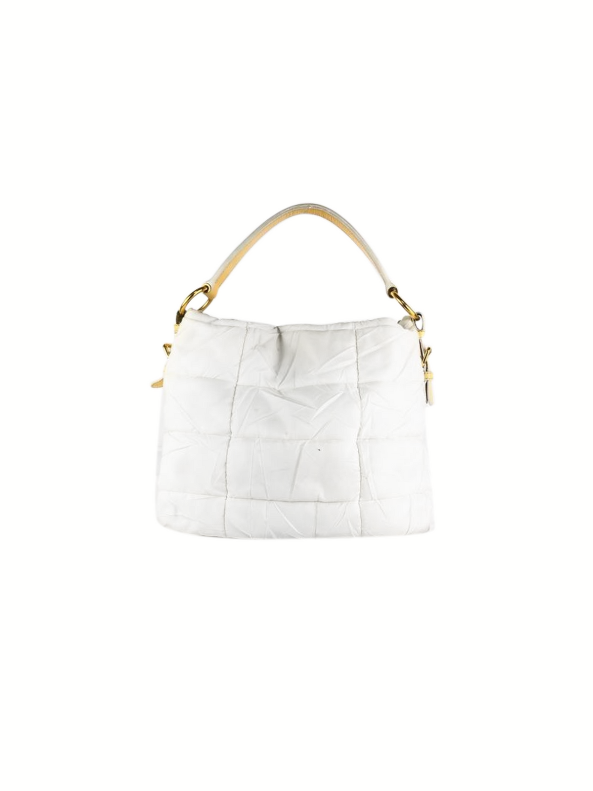 Prada 2000s White Quilted Nylon Tote