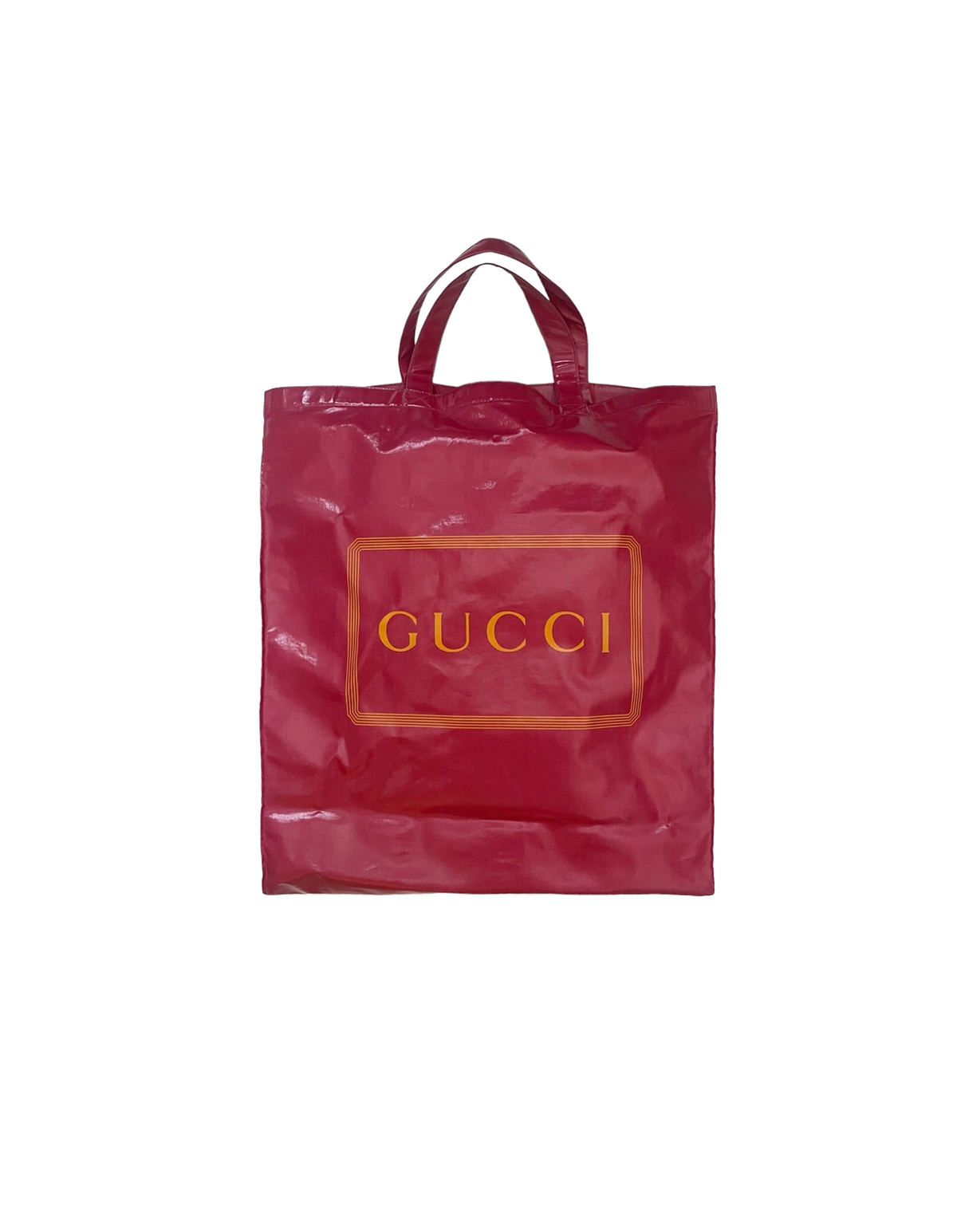 Gucci 2010s Red Coated Canvas Logo Tote