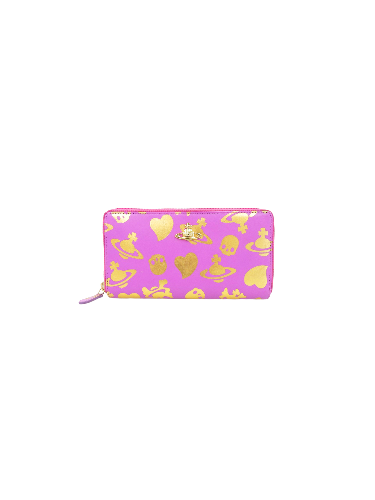 Vivienne Westwood 1990s Skull Motif Long Zipper Wallet