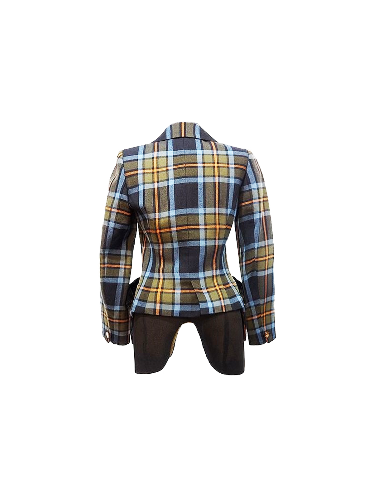 Vivienne Westwood 1994 Velour Switching Check Love Jacket