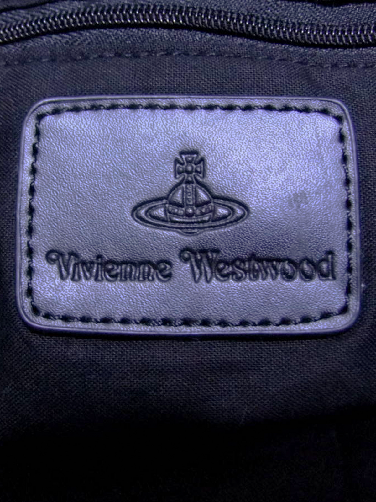 Vivienne Westwood 2000s Navy Large Terry Handbag