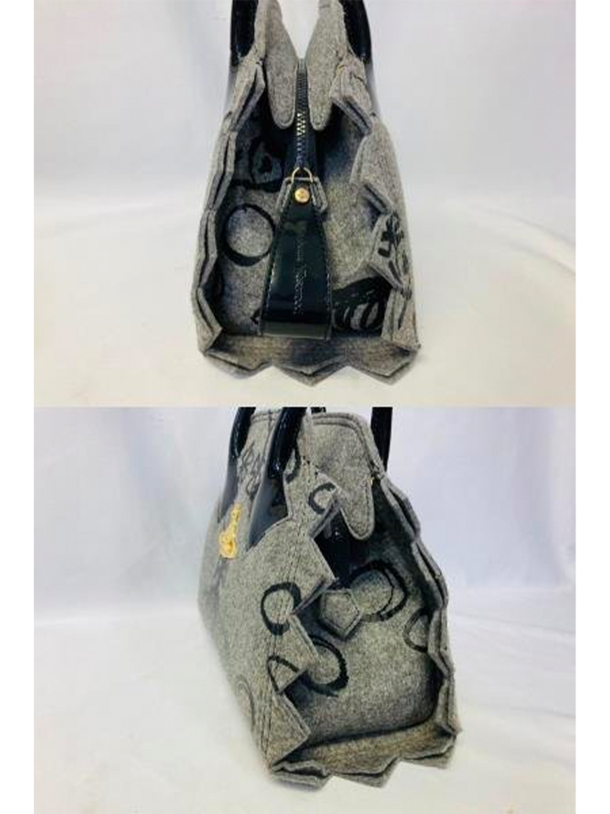 Vivienne Westwood 2000s Grey Rare Felt Handbag
