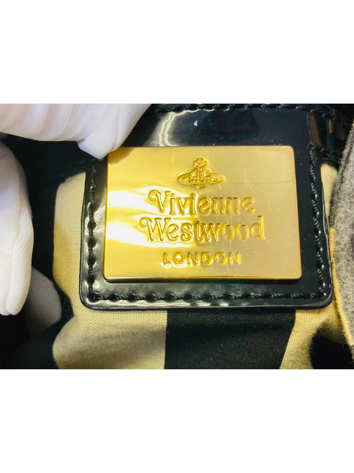 Vivienne Westwood 2000s Grey Rare Felt Handbag